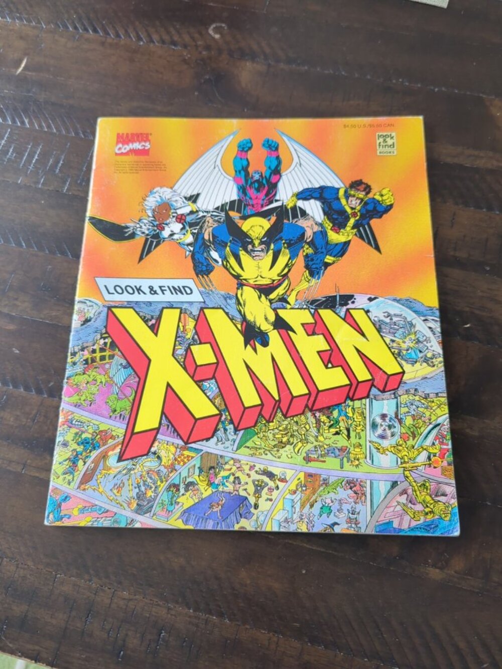 Vintage 1992 Marvel Comics X-MEN Look & Find Book Xmen Search & Find
